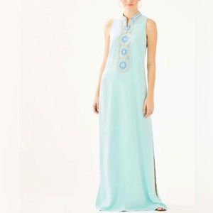 GUC Lilly Pulitzer beaded Jane Maxi Dress